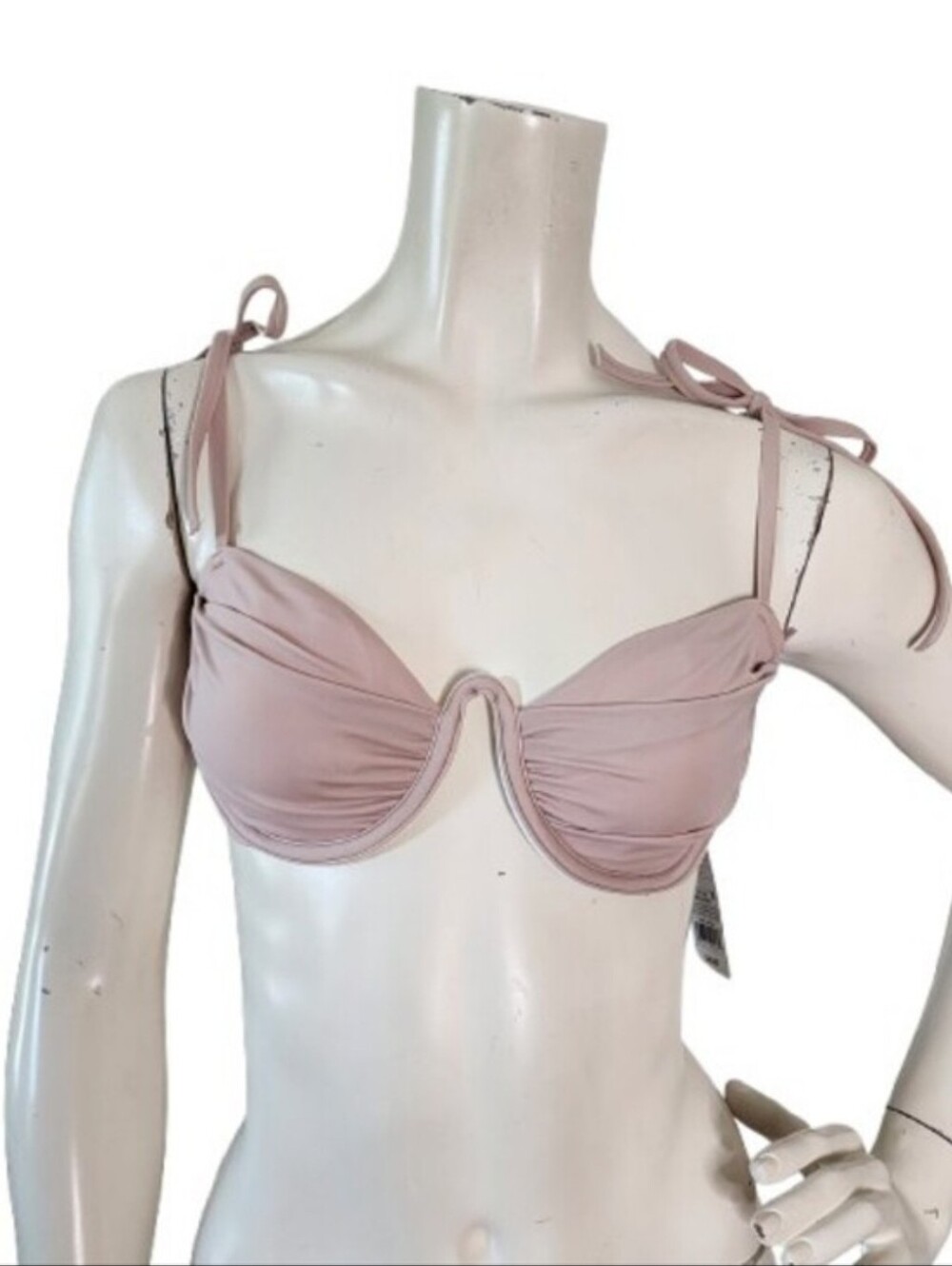 Shade & Shore Bikini Top Womens 34 B Light Brown Underwire NEW